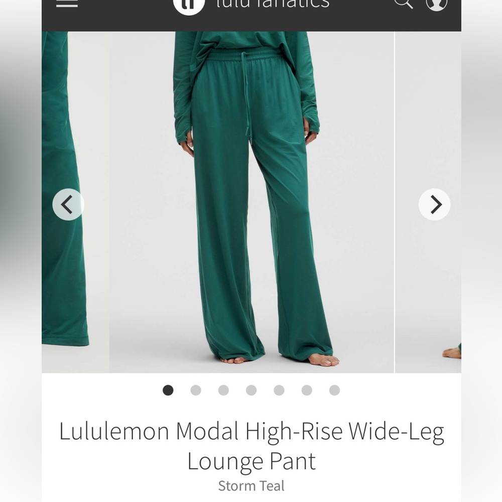 lululemon athletica modal Wide-Leg lounge pants in storm teal
